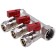 Universal collector Aqualink, 3/4 "X3/4" x16 mm, internal/outer, 3 exits, European fabric