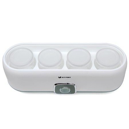 Yogurtnitsa KitFort KT-2006, 20 W, 200 ml, 4 containers, plastic, white-green-3