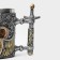 A stainless steel mug “Skull with a sword. Halloween ", 400 ml, silver color