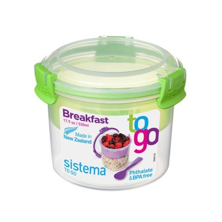 Sistema Breakfast to-go, double, 530 ml lunch lunch with a spoon.-3