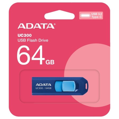 A-DATA 64GB Type-C UC300 Acho-UC300-64G-RNB/BU USB3.2 Blue/Blue/Blue-1
