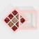 Box for sweets, confectionery packaging, 9 cells, “pink” 14.5 x 14.5 x 3.5 cm