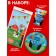 A set of paper dishes blue tractor, 10 people (glass, plate, tablecloth)