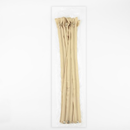 Lightning "Spiral", No. 5, detachable, automatic lock, 50 cm, beige color-2