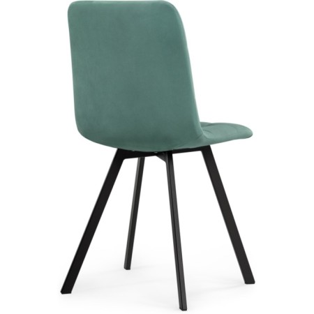 Stool on a metal frame chilli metal/velor, black/green 43.5x50x87.5 cm-3