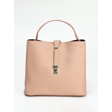 Bag Female Tout with zipper, beige color-2