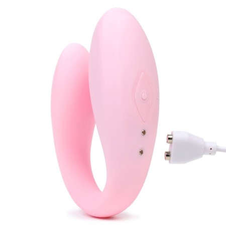 Vibrator for steam oats, flexible, silicone, remote control, pink-9