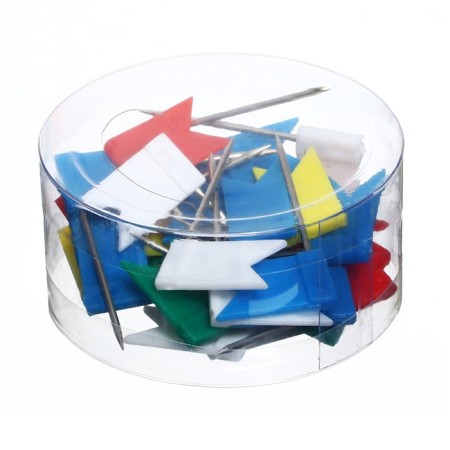 Set of buttons "flags", colored, in plastic packaging-2