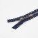 Metal zipper, No. 3, non-proceeding, automatic lock, 60 cm, dark blue color/nickel