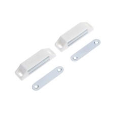 Magnet furniture tundra M002W, 60x13 mm, medium, white, 2 pcs.