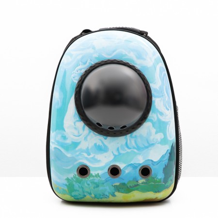 A backpack for carrying animals with a window for viewing "Field", 32 x 25 x 42 cm-1
