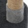 Claw "Piggon" with a hammock, a toy and a shelf, 64 x 34 x 104 cm, (fur, jute) gray