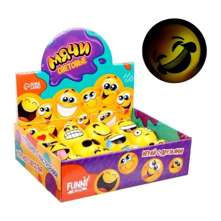The ball is children's rubber light "smiles", mix, in showbox-1