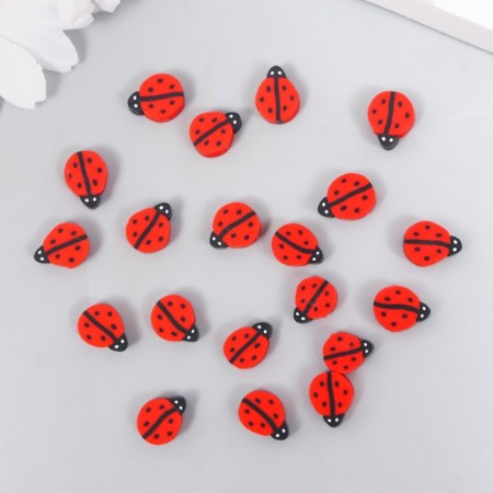 Beads for the creativity of PVC "God's cows" set of 20 pcs 1x1x1 cm-1