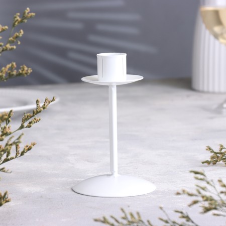 Bob Climber Metal for 1 candle, 7.4x12 cm, white-1