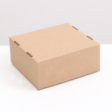 The box is folding, the lid is, brown 17 x 17 x 8 cm