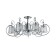 Simone 7x40W E14 Ceiling Cauline Crimea 93.9x93.9x42.5cm