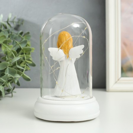Souvenir Polystone Light "Angel Girl in a White Dress" mix 10.2x10.5x16 cm-4