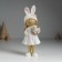 Polystone souvenir "Girl in a hat with ears, with a lamb" MIX 8x6x22 cm