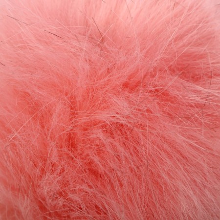 Pompon artificial fur "ash-pink with black tips" d = 13 cm-1