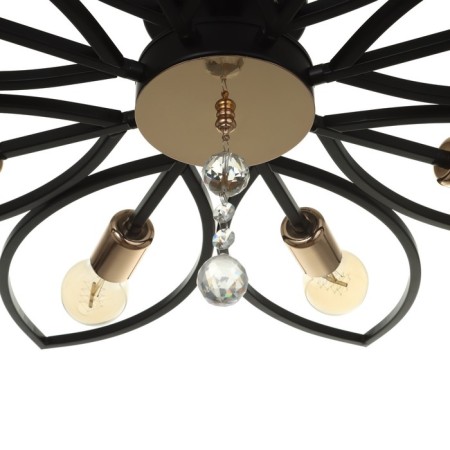 Chandelier 2138/8 E27 40W black and gold 80x80x20 cm Bayerlux-3