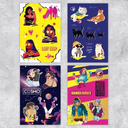 The Best Girl stickerbook, 8 sheets, 12 x 18 cm-1