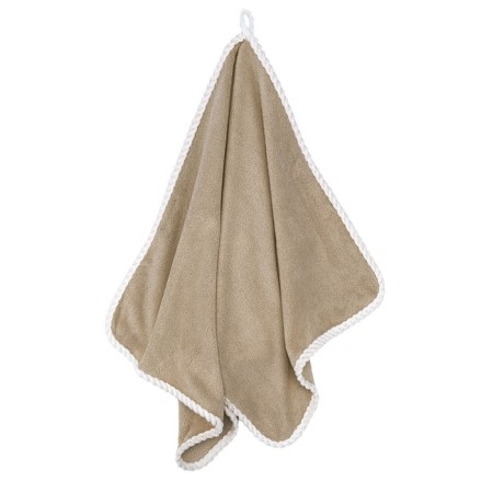 A set of towels "Glamor", size 25x65 cm, 37x75 cm, beige color-1