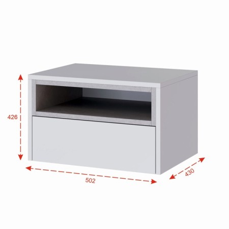 Tumbling bedside dream, white/concrete-1