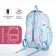 School backpack from textiles 2 of the lightning department, 4 pockets, blue color
