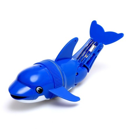 Cute whale, swims in water, works from batteries, blue color-3