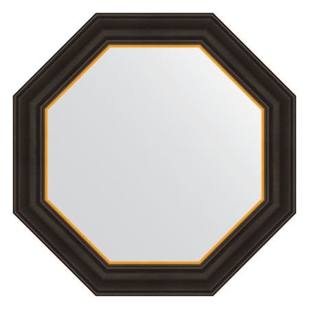 Mirror in a baguette frame, a black tree with gold 71 mm, 58x58 cm