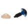 Rifle eyes with plugs, translucent, set 4 pcs., Blue color, size 1 pc: 1.2 × 1.2 cm