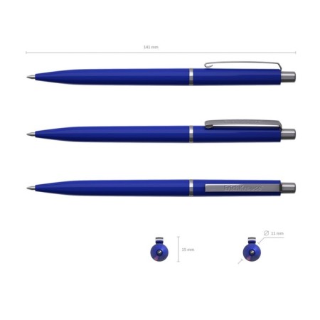 Automatic Smart Ball Handle, Node 0.7 mm, under the logo, blue ink, letter line length 1000 meters, blister-1