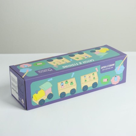 Developing game "Steam" 3 in 1: fishing + catka + sorter, 35 × 11 × 10 cm-3