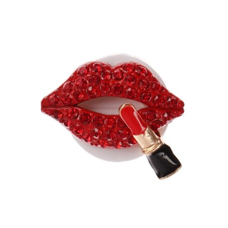 Decoration in a car deflector, lipstick lips-3