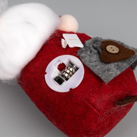 LED figure "Red in a cap" 12 × 22 × 11 cm, textiles, batteries AG10x3, glow warm white-3