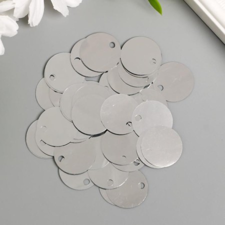 Sequins "circle" silver set 30 g d = 2 cm-1