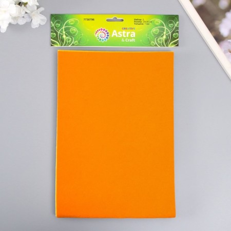 A set of soft adhesive felt "Astra" (10 pcs) Assorted, 1 mm, 180 g, 20x30 cm-2