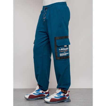 Sports male trousers, size 48, blue color-9