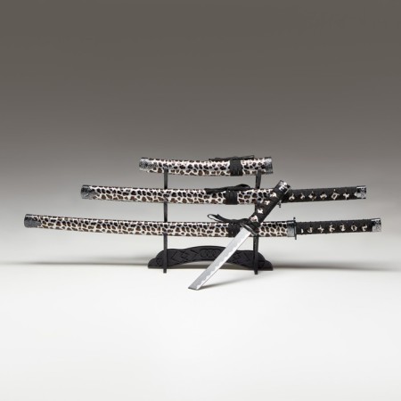 Suv. Product Katana 3V1 on a stand, scabbard leatherette, gray leopard 47/70/89cm-2