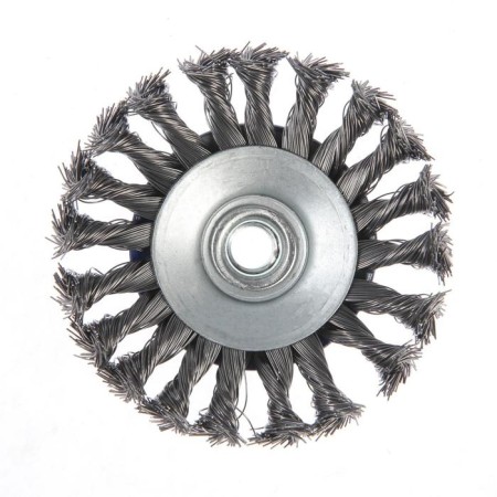 Metal brush for ushm tundra, twisted wire, "plate", M14, 115 mm-3