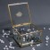 Organizer for storage "Mountains", with a lid, glass, with a mirror -bottom, 1 section, 12 × 12 × 7 cm, the color is transparent/copper