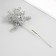 Decorative bouquet "Flower" length 22 cm, silver