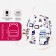Baby backpack on lightning, 3 outer pockets, white color
