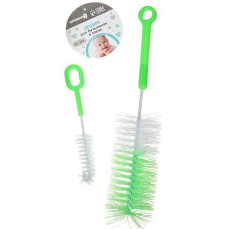 A set of brushes for washing bottles and nipples, MIX color