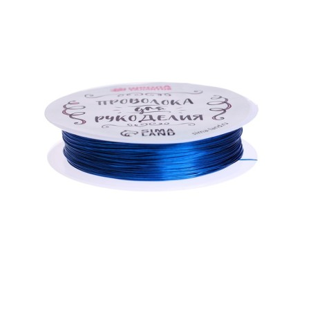 Wire for beadwork d = 0.3 mm, length 30 m, blue color-2