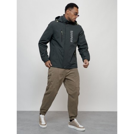 Sports male jacket, size 50, dark gray color-5