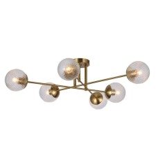 Ceiling light Gerhort G11070/6Cop CL, 6x60W, E27, 24x90x90 cm, bronze color