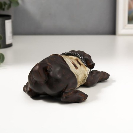 Polystone souvenir "Pug in a T -shirt with a scarf" for bronze 5.5x18x11 cm-3