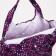 Permanent bag on the button, purple color